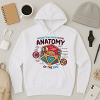 Anatomy Of The D20 Polyhedral 20 Sided Dice Funny RPG Hoodie