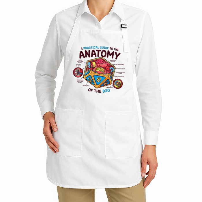 Anatomy Of The D20 Polyhedral 20 Sided Dice Funny RPG Apron