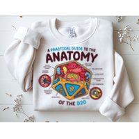 Anatomy Of The D20 Polyhedral 20 Sided Dice Funny RPG Sweatshirt