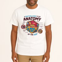 Anatomy Of The D20 Polyhedral 20 Sided Dice Funny RPG Tall T-Shirt