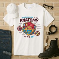 Anatomy Of The D20 Polyhedral 20 Sided Dice Funny RPG Tall T-Shirt