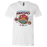 Anatomy Of The D20 Polyhedral 20 Sided Dice Funny RPG V-Neck T-Shirt