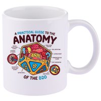 Anatomy Of The D20 Polyhedral 20 Sided Dice Funny RPG 11oz C Handle Ceramic Mug