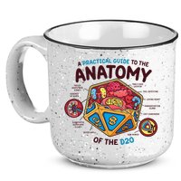 Anatomy Of The D20 Polyhedral 20 Sided Dice Funny RPG 15oz Campfire Ceramic Mug