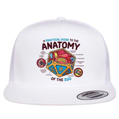 Anatomy Of The D20 Polyhedral 20 Sided Dice Funny RPG Flatbill Hat