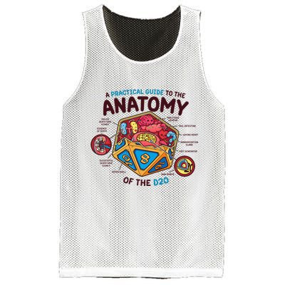 Anatomy Of The D20 Polyhedral 20 Sided Dice Funny RPG Mesh Reversible Basketball Jersey Tank