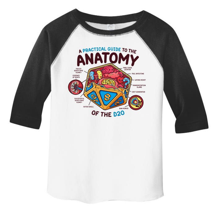 Anatomy Of The D20 Polyhedral 20 Sided Dice Funny RPG Toddler Fine Jersey T-Shirt