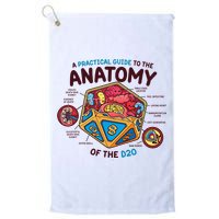 Anatomy Of The D20 Polyhedral 20 Sided Dice Funny RPG Golf Towel
