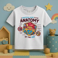 Anatomy Of The D20 Polyhedral 20 Sided Dice Funny RPG Toddler T-Shirt