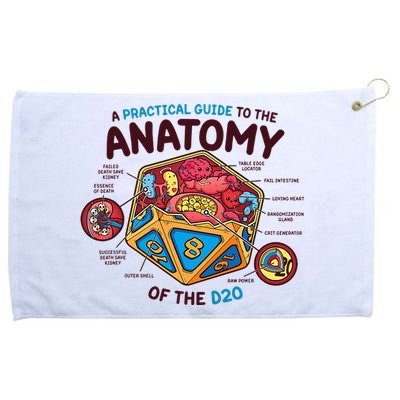 Anatomy Of The D20 Polyhedral 20 Sided Dice Funny RPG Grommeted Golf Towel