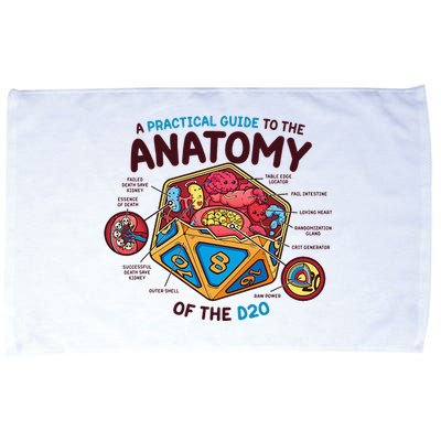 Anatomy Of The D20 Polyhedral 20 Sided Dice Funny RPG Microfiber Hand Towel