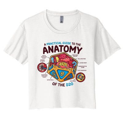 Anatomy Of The D20 Polyhedral 20 Sided Dice Funny RPG Crop Top