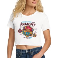 Anatomy Of The D20 Polyhedral 20 Sided Dice Funny RPG Crop Top