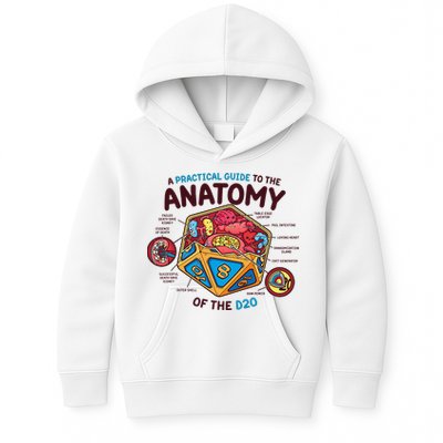 Anatomy Of The D20 Polyhedral 20 Sided Dice Funny RPG Kids Hoodie