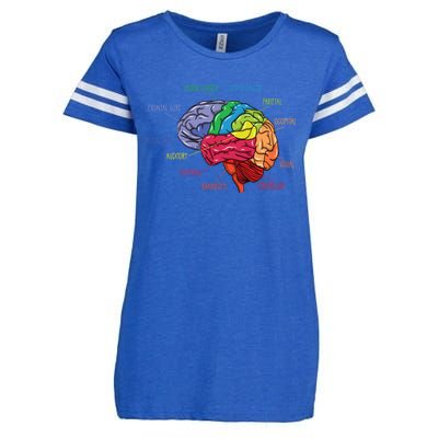 Anatomy Of The Brain Neurologist Gift Enza Ladies Jersey Football T-Shirt