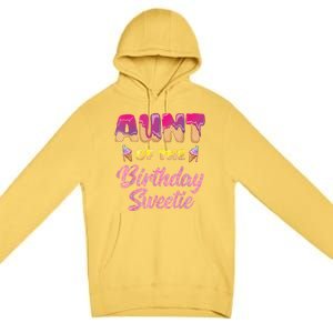 Aunt Of The Birthday Sweetie Ice Cream Birthday Premium Pullover Hoodie