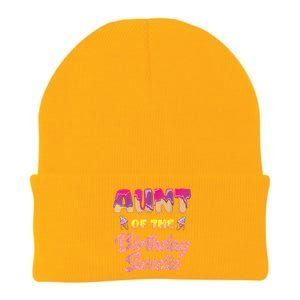 Aunt Of The Birthday Sweetie Ice Cream Birthday Knit Cap Winter Beanie