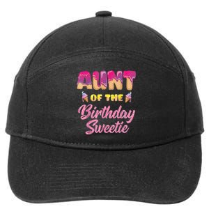 Aunt Of The Birthday Sweetie Ice Cream Birthday 7-Panel Snapback Hat