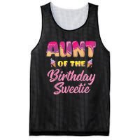 Aunt Of The Birthday Sweetie Ice Cream Birthday Mesh Reversible Basketball Jersey Tank