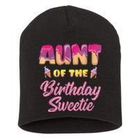 Aunt Of The Birthday Sweetie Ice Cream Birthday Short Acrylic Beanie