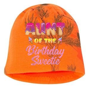 Aunt Of The Birthday Sweetie Ice Cream Birthday Kati - Camo Knit Beanie