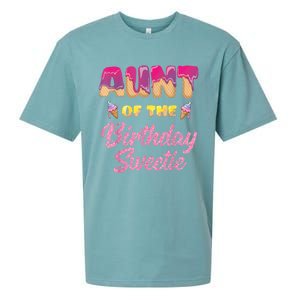 Aunt Of The Birthday Sweetie Ice Cream Birthday Sueded Cloud Jersey T-Shirt