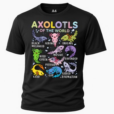 Axolotls Of The World Axolotl Kawaii Animals Salamander Performance Shirt