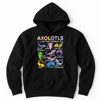Axolotls Of The World Axolotl Kawaii Animals Salamander Hoodie