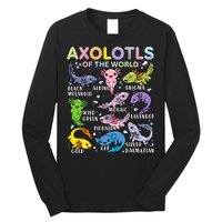 Axolotls Of The World Axolotl Kawaii Animals Salamander Long Sleeve Shirt