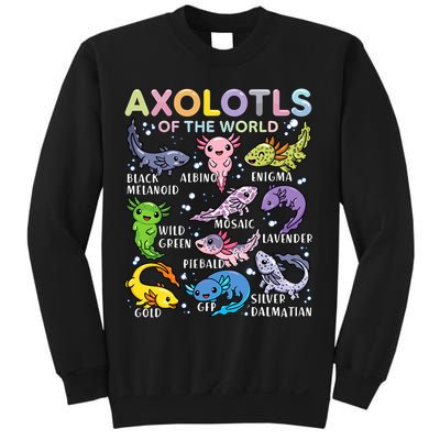 Axolotls Of The World Axolotl Kawaii Animals Salamander Sweatshirt