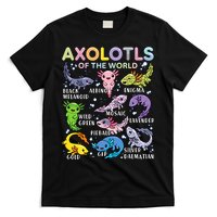 Axolotls Of The World Axolotl Kawaii Animals Salamander T-Shirt
