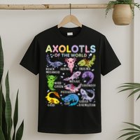 Axolotls Of The World Axolotl Kawaii Animals Salamander T-Shirt