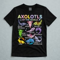 Axolotls Of The World Axolotl Kawaii Animals Salamander T-Shirt