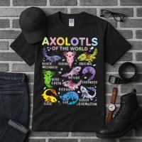 Axolotls Of The World Axolotl Kawaii Animals Salamander Tall T-Shirt