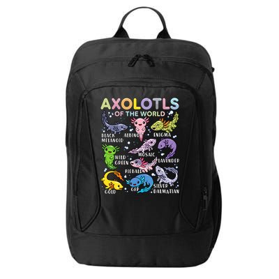 Axolotls Of The World Axolotl Kawaii Animals Salamander City Backpack