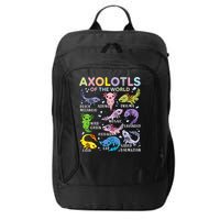 Axolotls Of The World Axolotl Kawaii Animals Salamander City Backpack