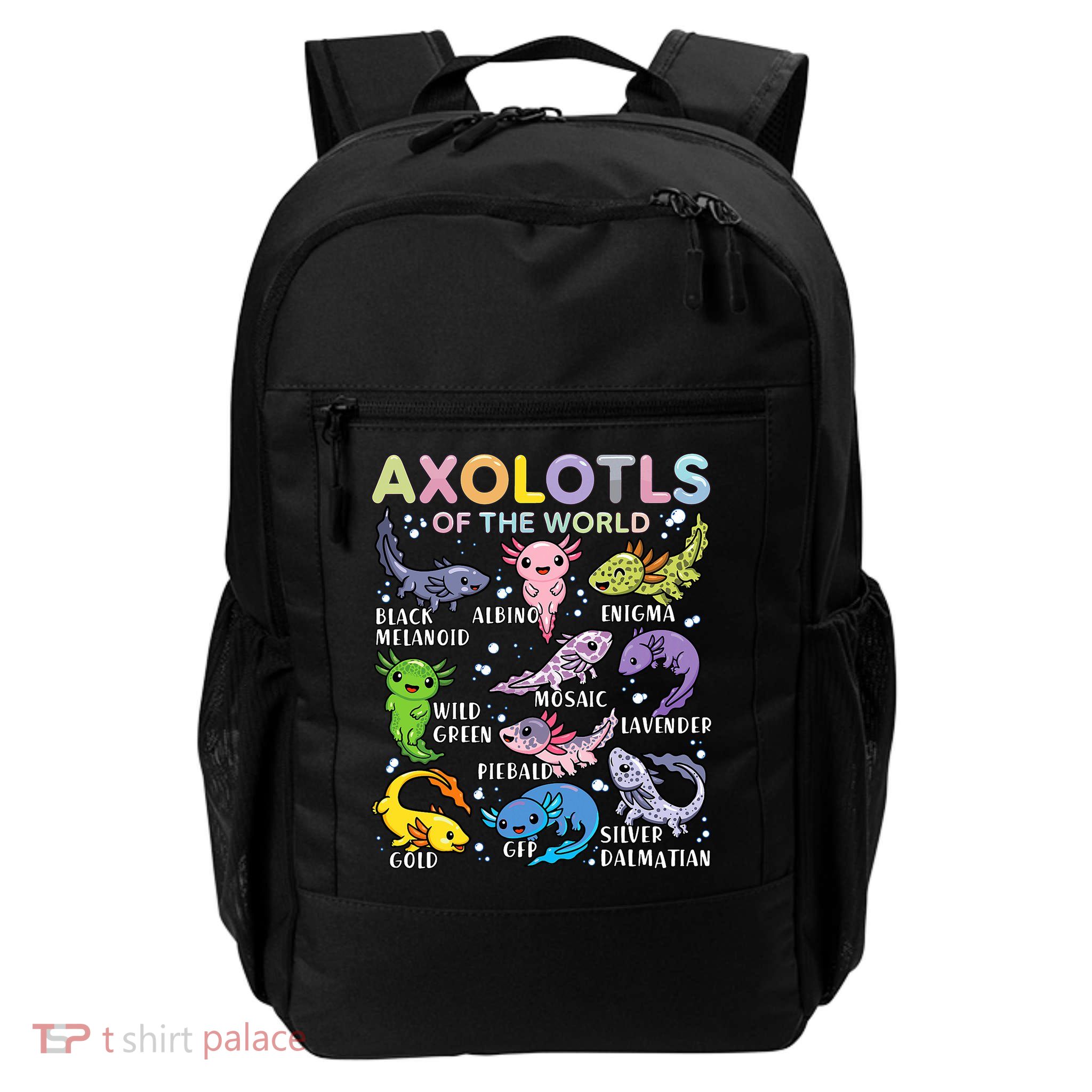 Axolotls Of The World Axolotl Kawaii Animals Salamander Backpack