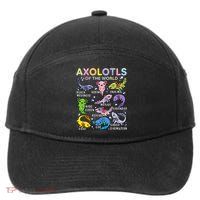 Axolotls Of The World Axolotl Kawaii Animals Salamander 7-Panel Snapback Hat