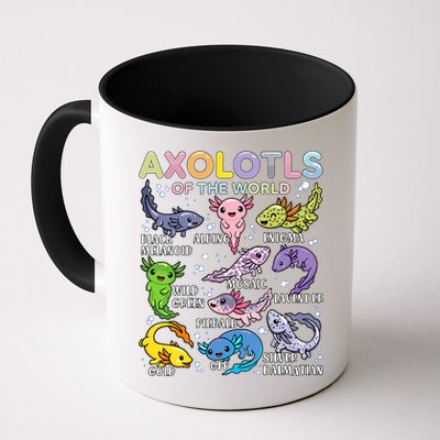 Axolotls Of The World Axolotl Kawaii Animals Salamander Mug