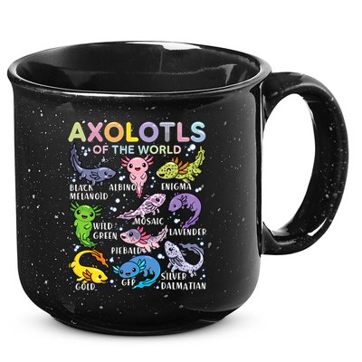 Axolotls Of The World Axolotl Kawaii Animals Salamander 15oz Campfire Ceramic Mug