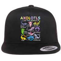 Axolotls Of The World Axolotl Kawaii Animals Salamander Flatbill Hat