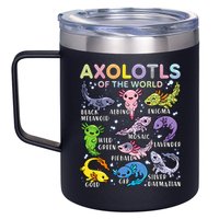 Axolotls Of The World Axolotl Kawaii Animals Salamander 12oz Stainless Steel Coffee Mug
