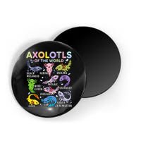 Axolotls Of The World Axolotl Kawaii Animals Salamander Magnet