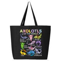 Axolotls Of The World Axolotl Kawaii Animals Salamander 25L Jumbo Tote