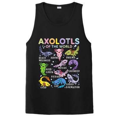 Axolotls Of The World Axolotl Kawaii Animals Salamander PosiCharge Competitor Tank