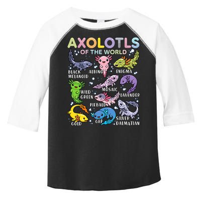 Axolotls Of The World Axolotl Kawaii Animals Salamander Toddler Fine Jersey T-Shirt