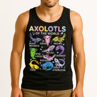 Axolotls Of The World Axolotl Kawaii Animals Salamander Tank Top