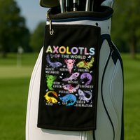 Axolotls Of The World Axolotl Kawaii Animals Salamander Golf Towel