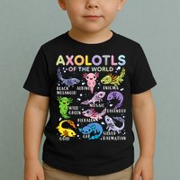 Axolotls Of The World Axolotl Kawaii Animals Salamander Toddler T-Shirt