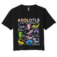 Axolotls Of The World Axolotl Kawaii Animals Salamander Crop Top